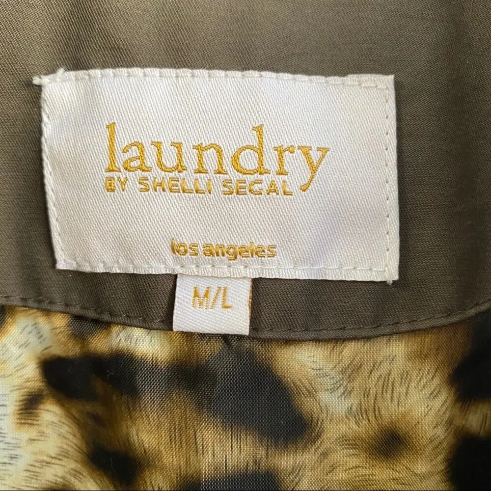 NEW Laundry By Shelli Segal Coat Brown‎ Leopard